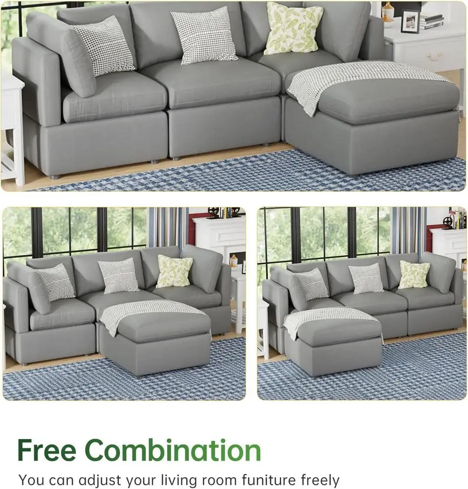 Sofa Couch Convertible Sofa Modular Sectional Sofa Couch for Living Room 3-Seat