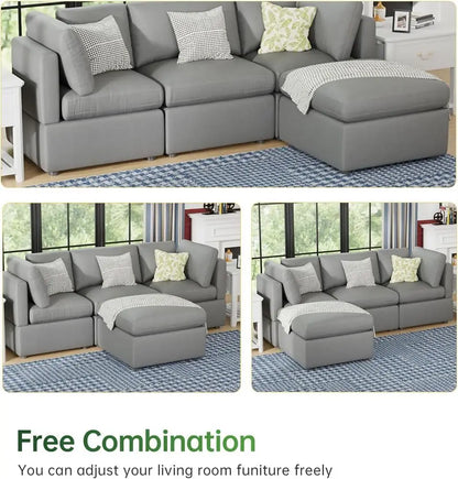 Sofa Couch Convertible Sofa Modular Sectional Sofa Couch for Living Room 3-Seat