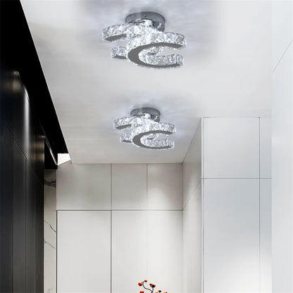 Simple Bedroom Ceiling Lamp Crystal Led Lighting Chandelier Suitable For Cloakroom Aisle Porch Changeable Pendant Lamp Fixture