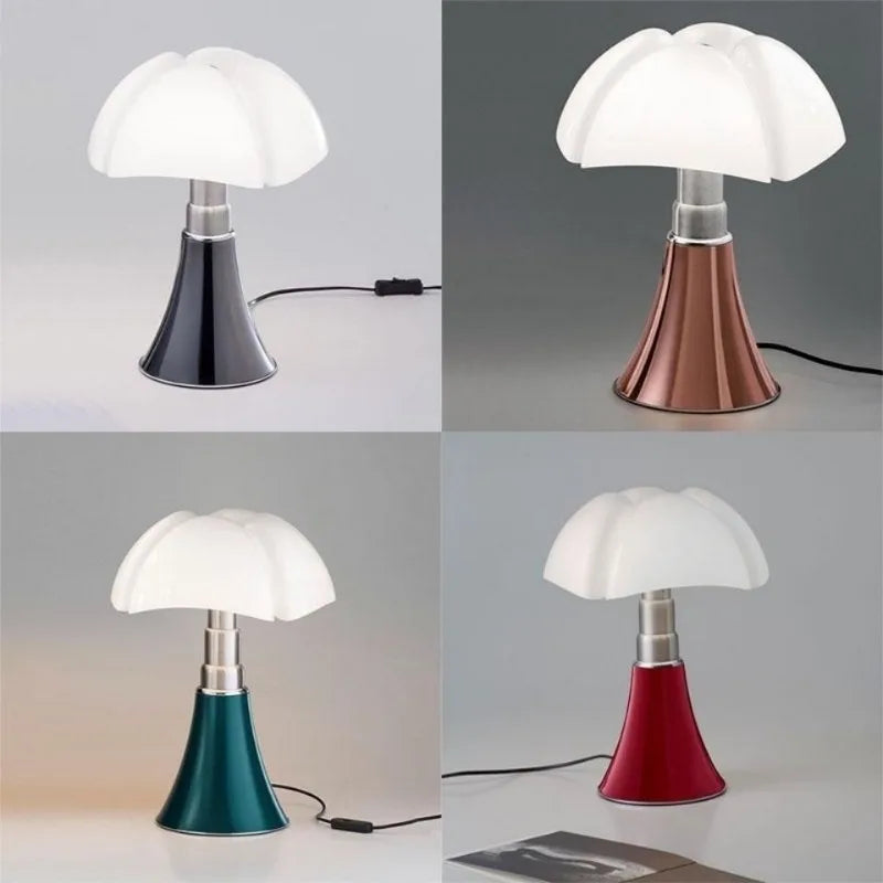 Lámpara de escritorio LED retro con pétalos, lámpara de lectura, estudio, escritorio, lámpara regulable para sala de estar, dormitorio, lámpara decorativa, lámpara de cabecera