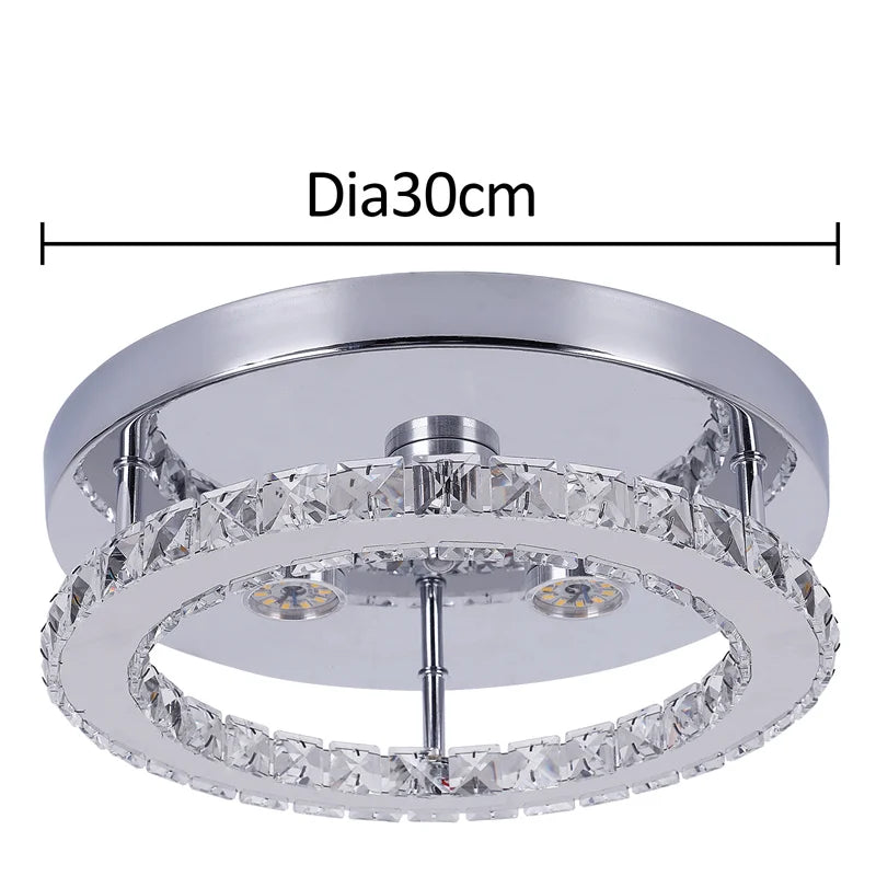 Simple Bedroom Ceiling Lamp Crystal Led Lighting Chandelier Suitable For Cloakroom Aisle Porch Changeable Pendant Lamp Fixture