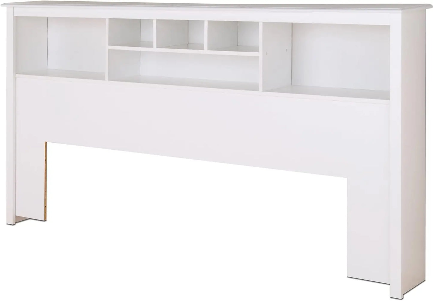 Cabecero para cama tamaño king: elegante cabecero blanco tamaño king con estantería para camas tamaño king, independiente (81,5" de ancho x 43" de alto x 11" de profundidad)