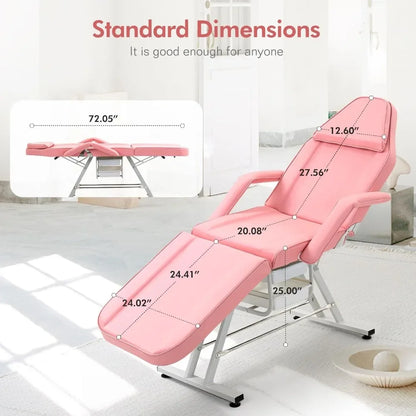 Massage Table Massage Bed, Adjustable Facial Chair Bed for Esthetician, Professional Massage Spa Salon Bed Eyebrow Chair