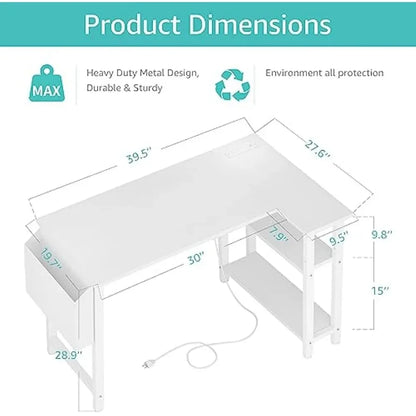 Table Computer Desks L-Shaped Desk PC Desks 40 Inch Small Corner Desk for Small Space Home Office Furniture Pliante Reading Room