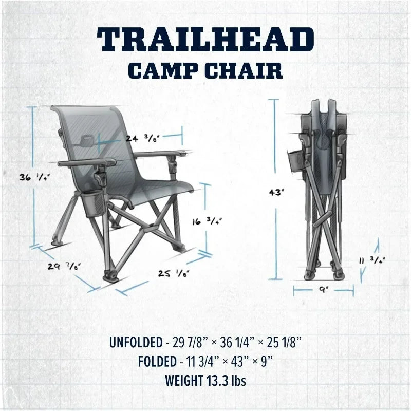 Trailhead Collapsible Camp Chair, Navy/Charcoal