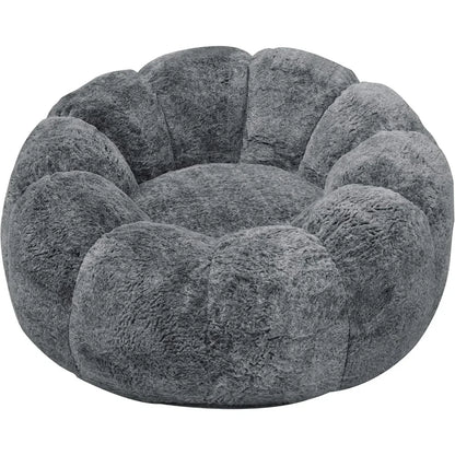 Sillón puf de espuma viscoelástica de 36" con reposabrazos con diseño de flores, piel sintética, cómodos sillones de lectura para adultos, dormitorio y sala de estar