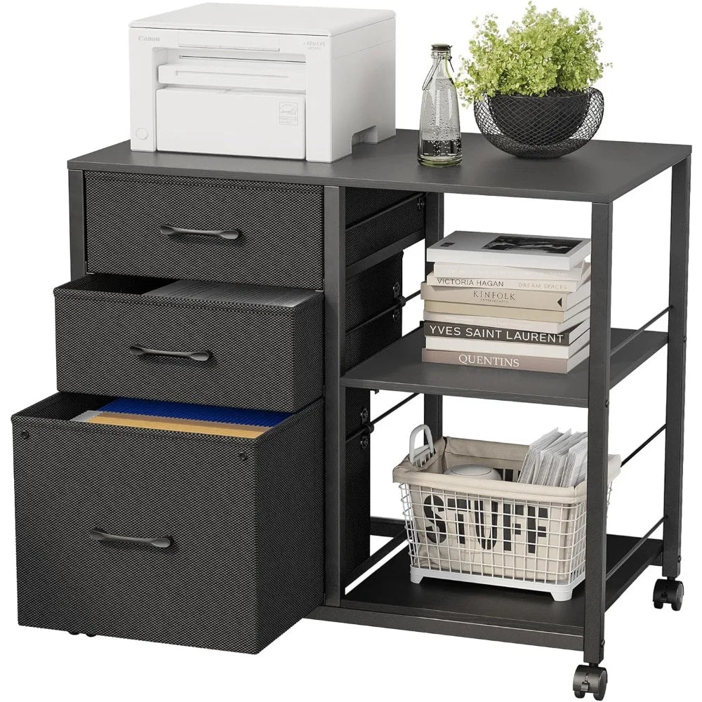 3 drawer fabric filing cabinet, suitable for rolling horizontal and printer stand filing cabinets in home offices