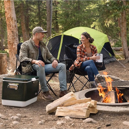 Chaise de camping portable, siège et dossier entièrement rembourrés avec poche latérale et porte-gobelet, sac de transport inclus, chaise pliable