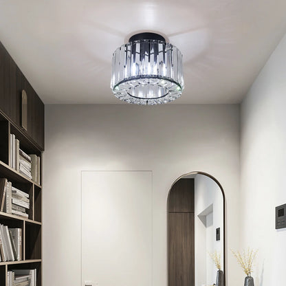 Plafonnier moderne minimaliste à LED K9 en cristal, luminaire décoratif de plafond pour chambre à coucher, salon, salle à manger, balcon, couloir