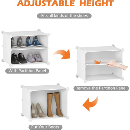 Shoe Furniture Organizer Shoes 8-Tier Shoe Rack Organizer for Closet 48 Pair Shoes Shelf Cabinet for Entryway Living Room Home