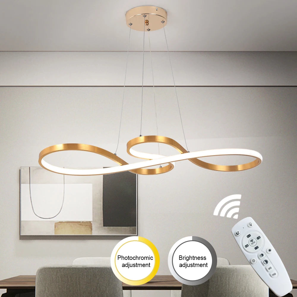 Modern Pendant Light Nordic Acrylic Chandelier Led Ceiling Lamps Art Design Minimalist Dining Room Hanging Light Fixture Indoor