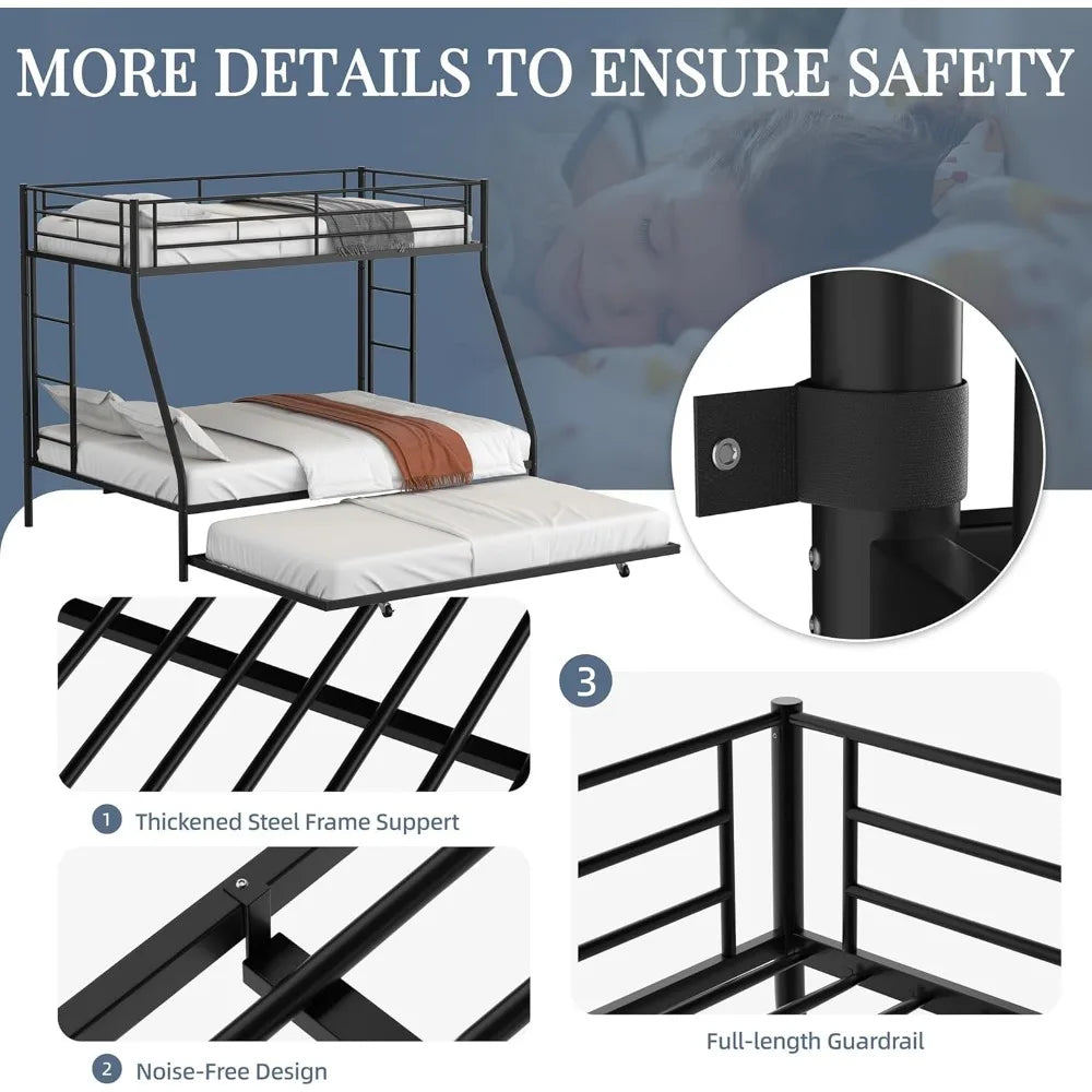 Loft Bed Full Size with Desk and Storage Shelves, Full Bed Frame with 2 Side Ladders for Kids, Teens Adults, Spcace-saving