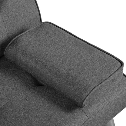 Sofa Bed Adjustmentsofa Double-sided Doublesofa Folding Sofa Bed Guestbed,cupholder,Bed Modern Artificial Leather Lounge Chair