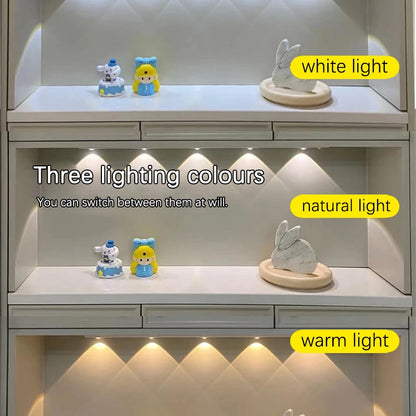 Cat's Eye Wireless LED Motion Sensor Light, Night Light, C-Type Rechargeable, Cabinet, Wardrobe Light, Kitchen, Stair Backlight