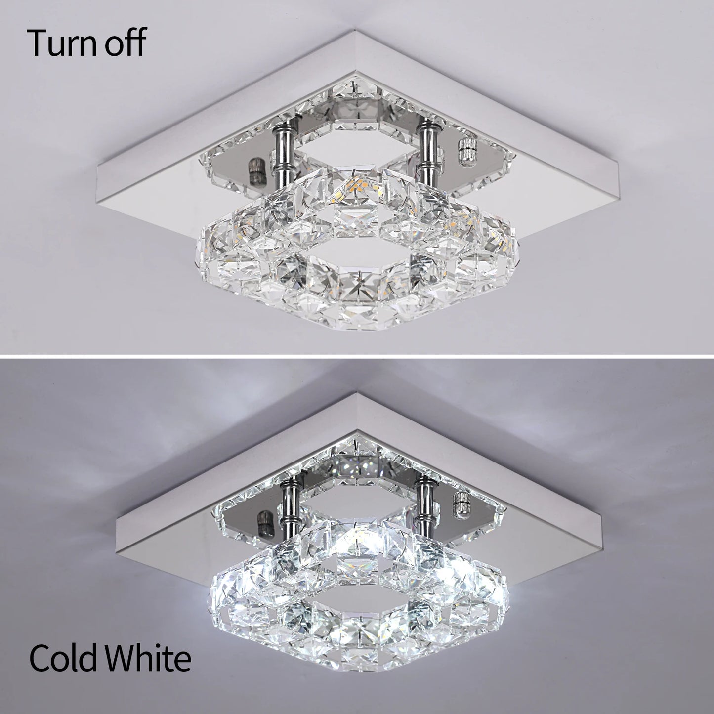 Lustre de plafond en cristal K9, luminaire suspendu pour couloir d'intérieur, éclairage de vestiaire, luminaire de plafond décoratif à LED pour allée