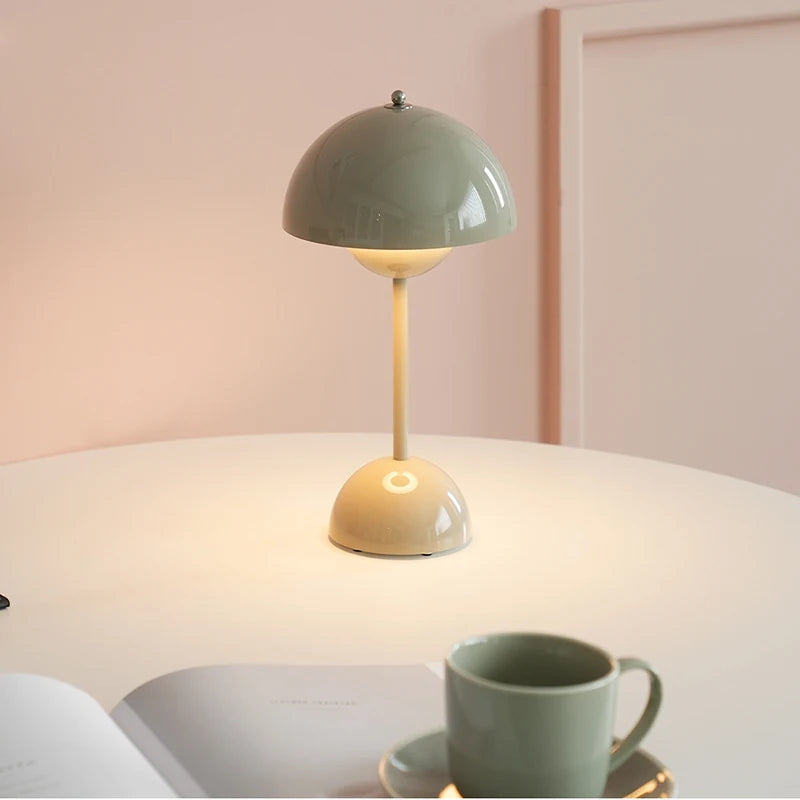 Table Lamp with Touch Control Infinitely Dimmable Mushroom Desk Lamp for Bedroom Living Room Study Cafe Restaurant