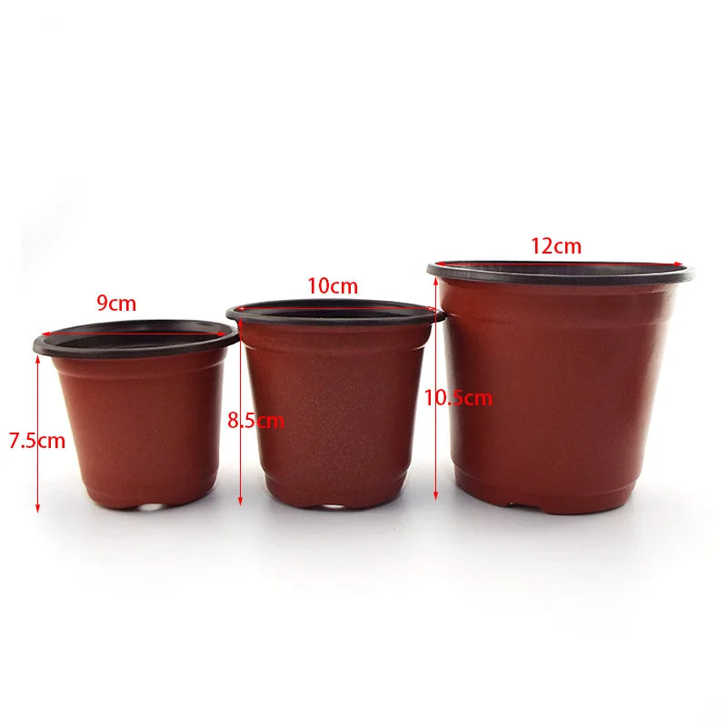 Pot de fleurs en plastique à section mince, boîte de culture résistante aux chutes, plateau pour plantes de jardin à domicile, pépinière, tasse de transplantation, pots de fleurs D4