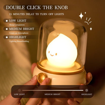 BANDIAN Mini Desktop LED Cute Night Lamp Creative USB Rechargeable Portable Cartoon Table Lamp For Bar Home Decor Hotel Bedroom