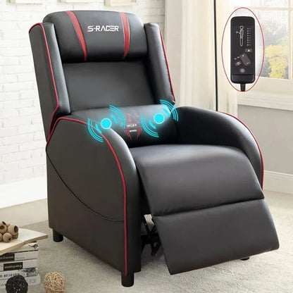 Gaming Massage Recliner Chair Single Living Room Sofa Recliner  Leather Recliner Seat Comfortable Ergonomic Home Theater Seating