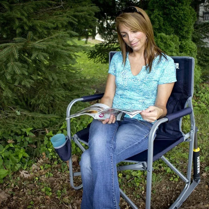 Chaise de camping à bascule portable pour l'extérieur