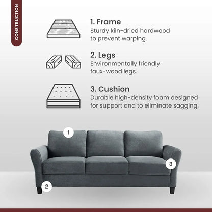 The living room sofa is suitable for families and can accommodate up to three people for daily life