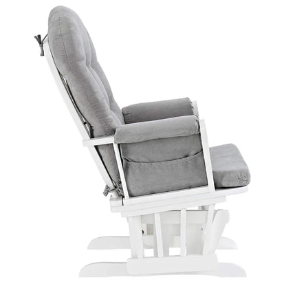 Fauteuil inclinable et repose-pieds Windsor Angel Line, naturel et gris