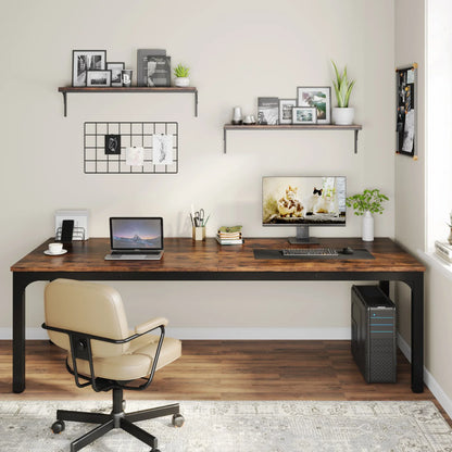 Tribesigns 78.7 Inches Extra Long Computer Desk 2 Person Desk, Double Long Desk, Workstaion for Home Office