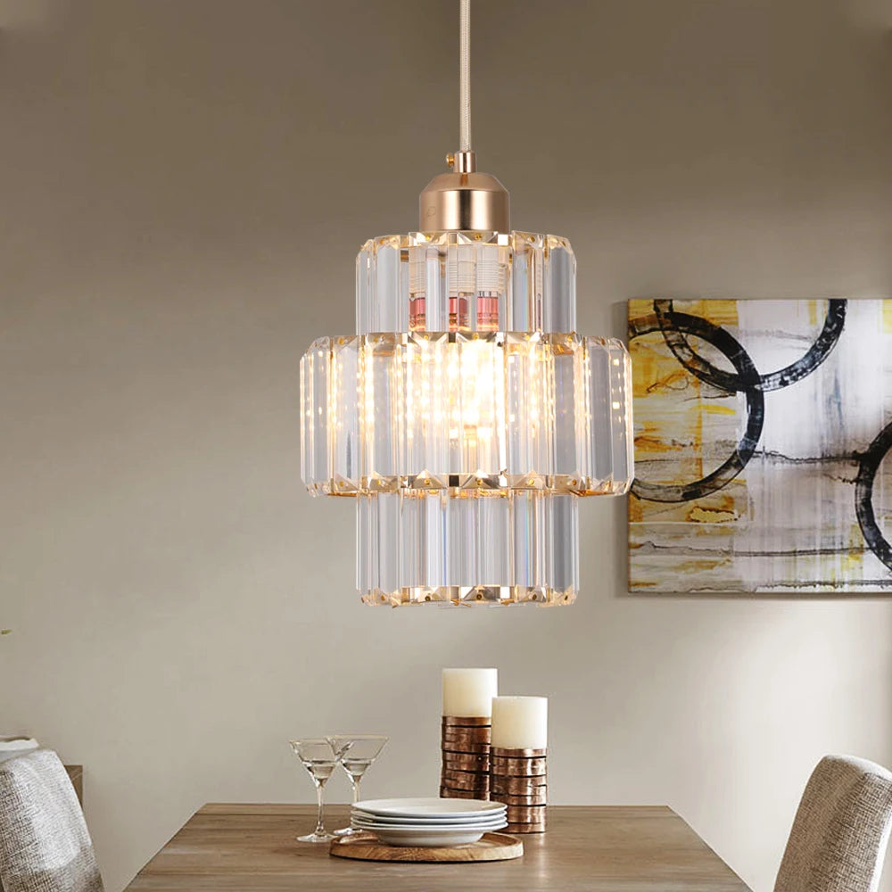 Modern Crystal Kitchen Island Led Chandelier Nordic Pendant Lighting Ceiling Lamp Living Dining Room Decor Indoor Hangin Fixture