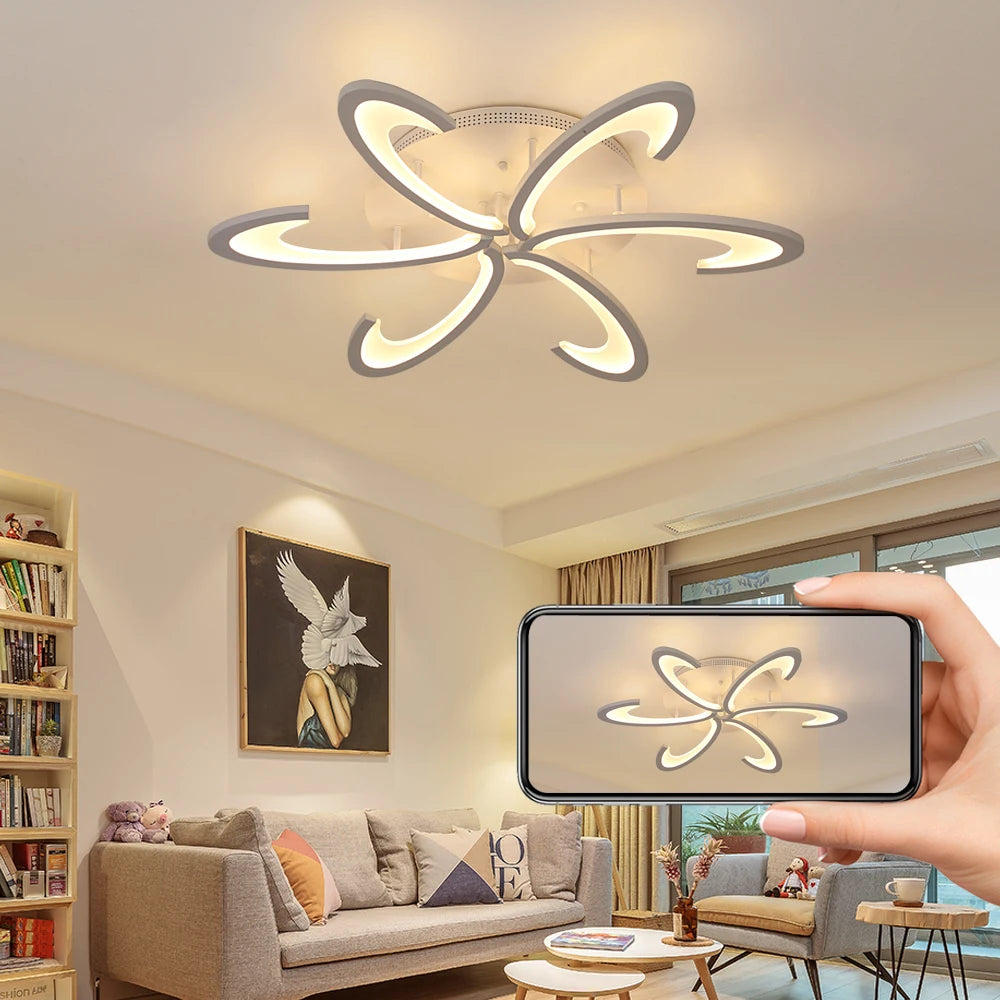 Modern Acrylic Led Ceiling Chandelier Lamps Lustre iluminação Light  For Living Room Bedroom Kitchen Pendant Lights Fixtures New