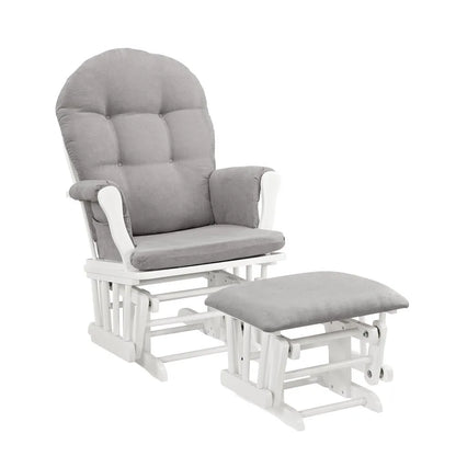 Fauteuil inclinable et repose-pieds Windsor Angel Line, naturel et gris