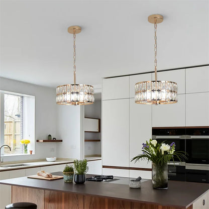 Luxury Pendant Light Crystal LED Chandelier Nordic Home Decor Ceiling Lamp Modern Kitchen Island Dining Living Room Fixture Lum