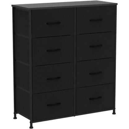 Dresser for Bedroom, Chest of Drawers, Closet Storage with 8 Drawers, Cloth Dresser Clothes Organizers Tower with Fabric Bins