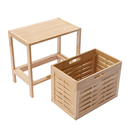 Mesita de noche para dormitorio, mesita de noche de madera maciza, 42 x 26 x 40 cm, mesita de noche para té, mesita de noche, estantes, muebles modernos