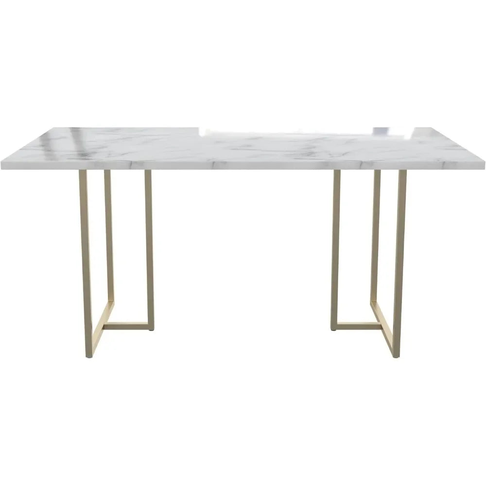 Astor Dining Table, 64 in x 36 in x 30 in,Simple and advanced style， Used for living room and dining room，White