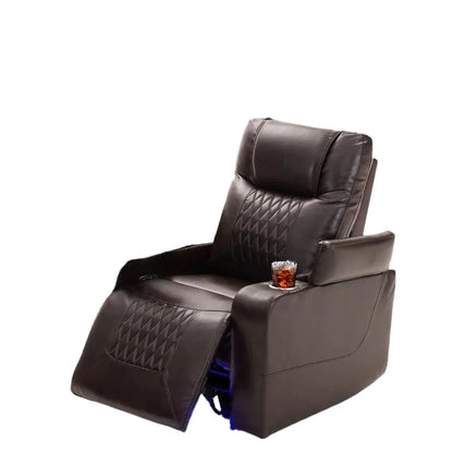 Power Motion Recliner with Ambient Lighting, USB Charge Port,Gaming Recliner Chair Home Theater Seating  chairs living room