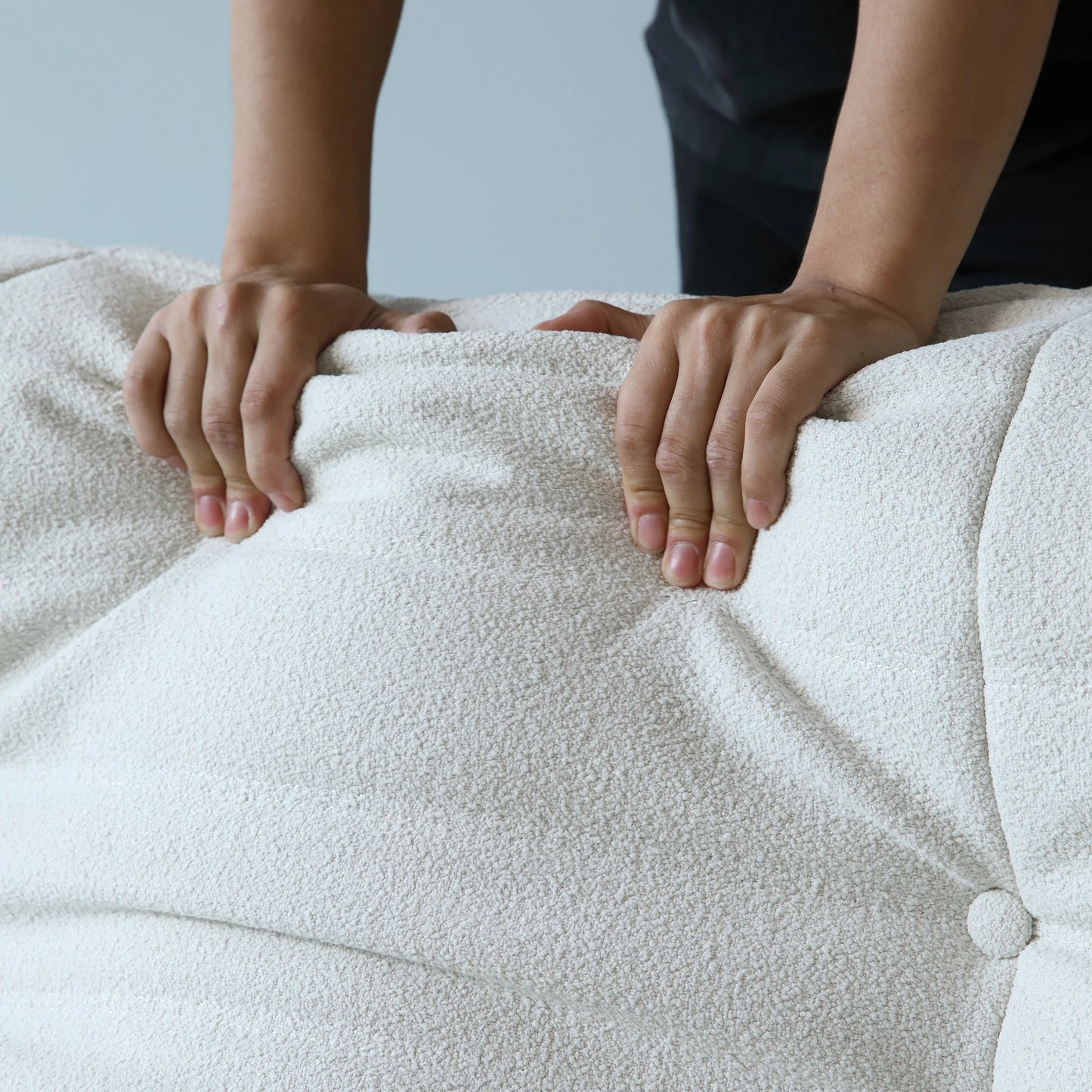 Ensemble de canapés poufs modernes pour salon, chambre à coucher, canapé de loisirs, tatami, confortable, paresseux, en velours doux, canapés de sol, chaises