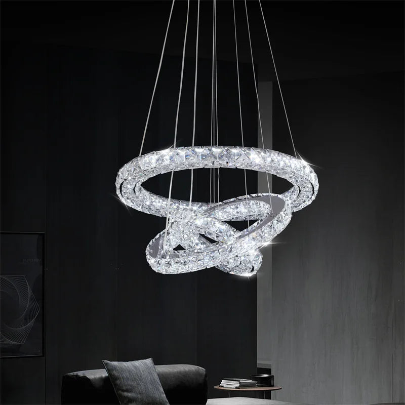 Lampe suspendue moderne nordique de luxe K9 cristal LED lustre salon salle à manger plafonnier luminaire chambre décoration de la maison luminaire