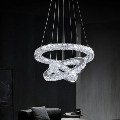 Modern Pendant Light Nordic Luxury K9 Crystal Led Chandelier Living Dining Room Ceiling Lamp Luminarie Chambre Home Decor Fixtur