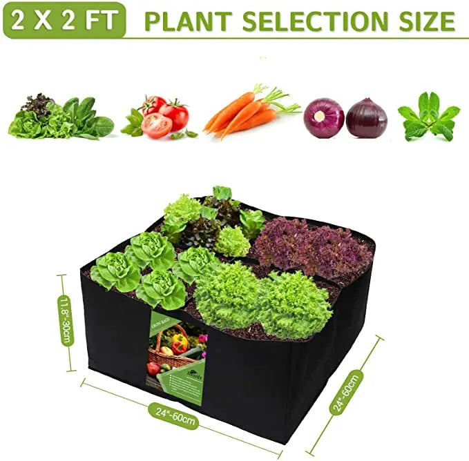 Sac de plantation de jardin Sac de plantation en feutre multi-grilles Pot de plantation de légumes Pot de plantation de fleurs Sac de nutrition pour plantes