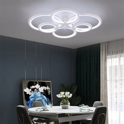 Modern Interior Acrylic Ceiling Lamp Pendant Lamp Living Room Bedroom Led Chandelier Decor Lighting Fixtures Dimming With Remote