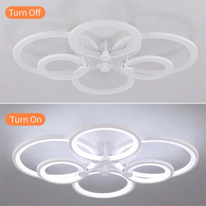 Modern Interior Acrylic Ceiling Lamp Pendant Lamp Living Room Bedroom Led Chandelier Decor Lighting Fixtures Dimming With Remote