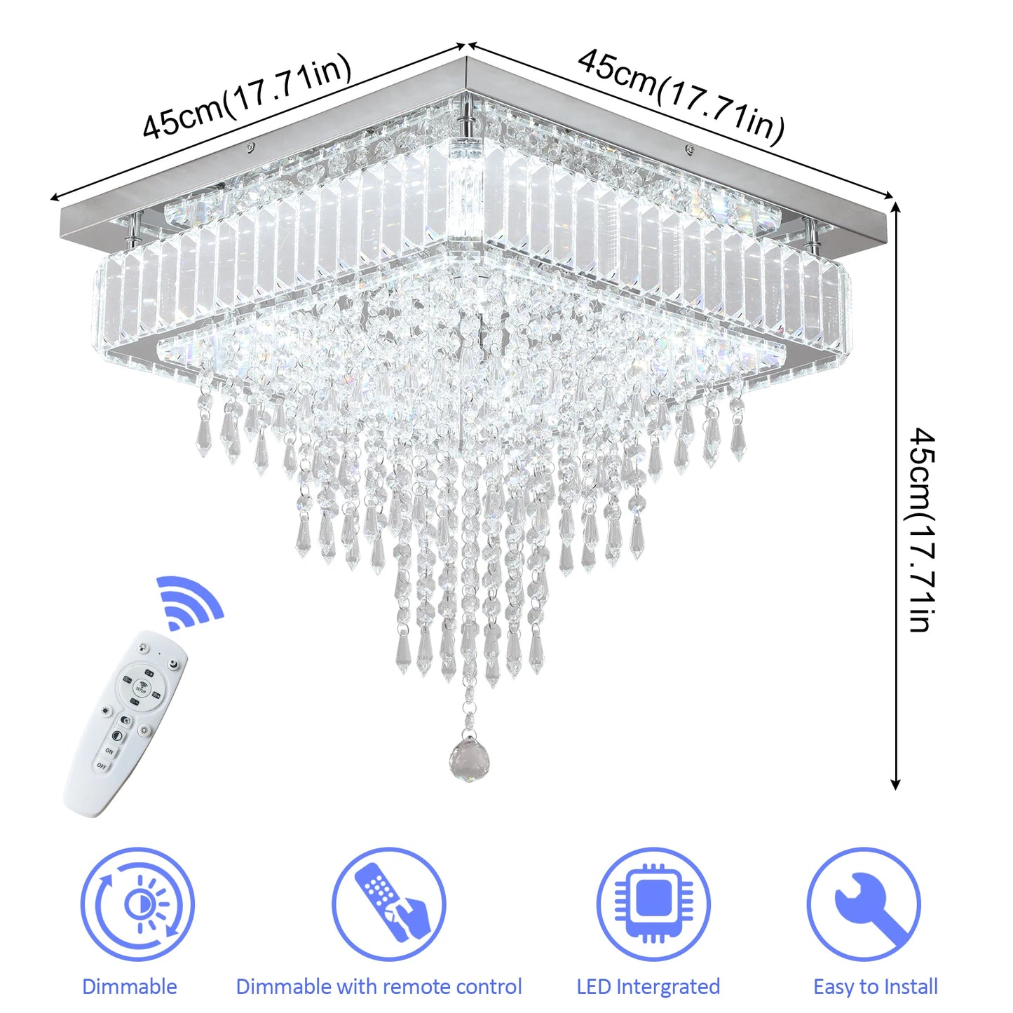 Modern Luxury Crystal Led Pendant Light Rain Drop Chandelier Ceiling Lamp Dining Living Room Nordic Decor Indoor Hanging Fixture