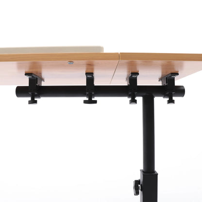 Bureau d'ordinateur portable réglable en hauteur, chariot roulant à angle au-dessus du lit, support de table d'hôpital