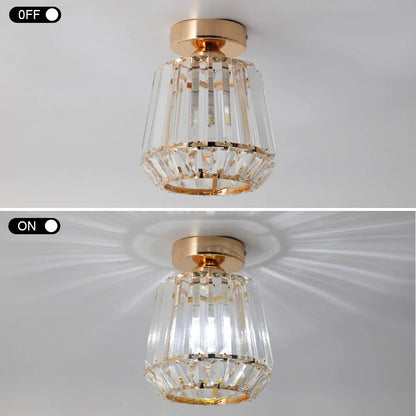 Modern Pendant Light Crystal Led Gold Chandelier Ceiling Lamp Living Dining Room Luminaire Aisle Kitchen Island Decor Fixture