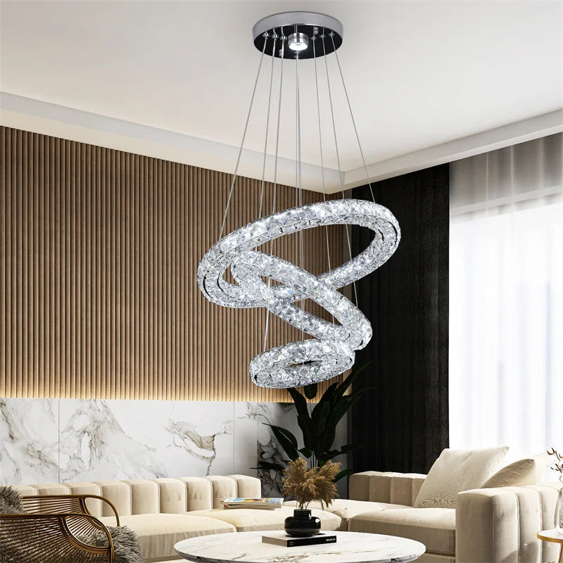 Lampe suspendue moderne nordique de luxe K9 cristal LED lustre salon salle à manger plafonnier luminaire chambre décoration de la maison luminaire