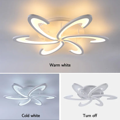 Lámpara de araña LED acrílica moderna para interiores, dormitorio, sala de estar, plafón de atenuación, accesorios de iluminación de cocina, luces colgantes, lustres de decoración