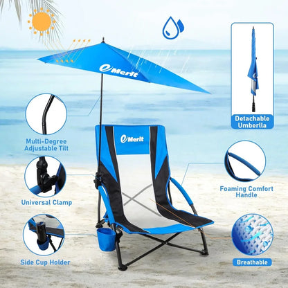 Chaise de plage en bandoulière avec chaises de plage basses pour adultes Chaise de camping pliable avec porte-gobelet Chaise Plage Chaises De Plage