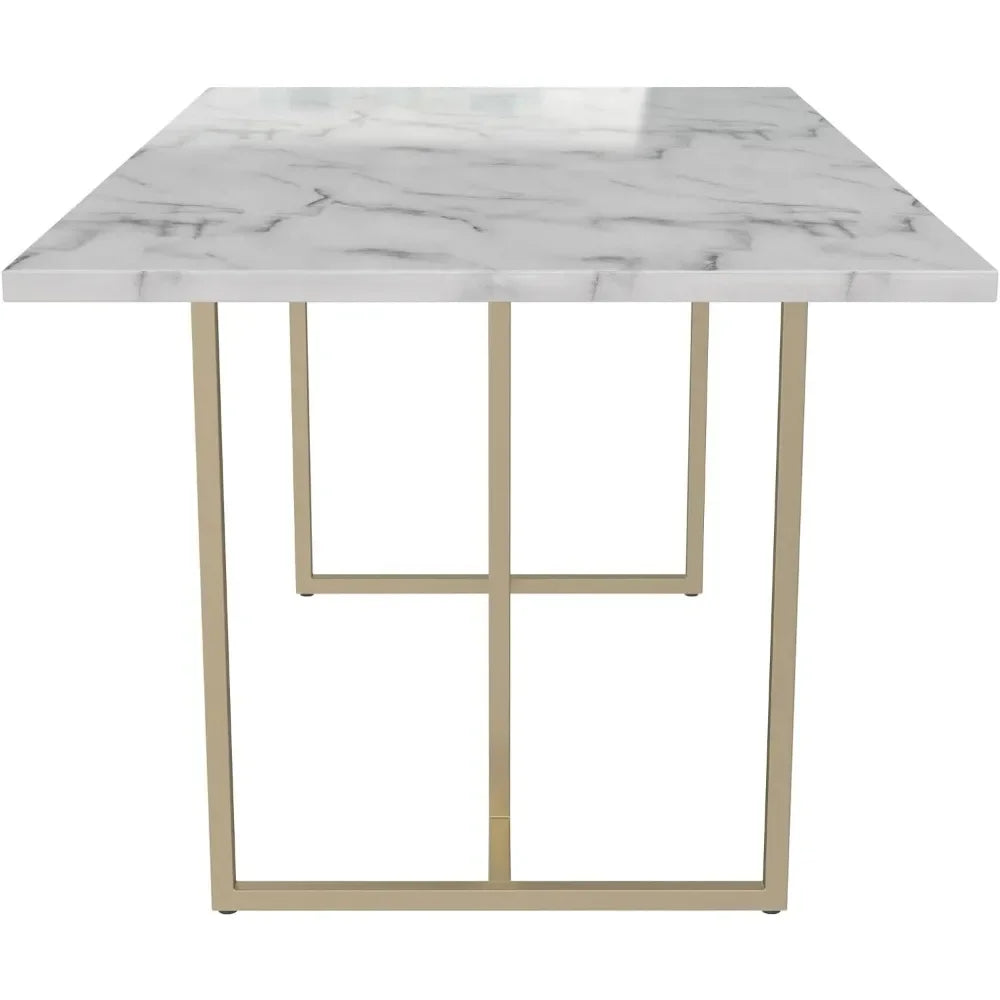 Astor Dining Table, 64 in x 36 in x 30 in,Simple and advanced style， Used for living room and dining room，White