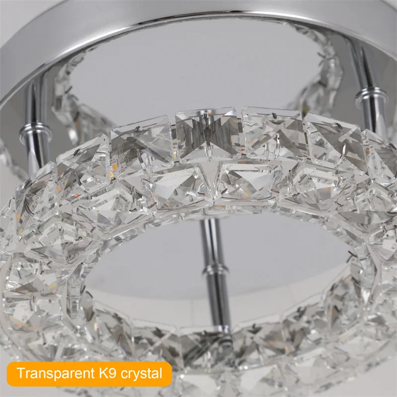 Simple Bedroom Ceiling Lamp Crystal Led Lighting Chandelier Suitable For Cloakroom Aisle Porch Changeable Pendant Lamp Fixture