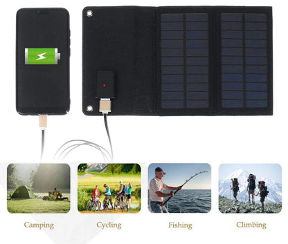 Panneau solaire pliable 600 W Chargeur de téléphone Panneaux solaires 5 V Plaque Panneaux solaires USB Banque d'alimentation pour téléphone portable Camping Urgence